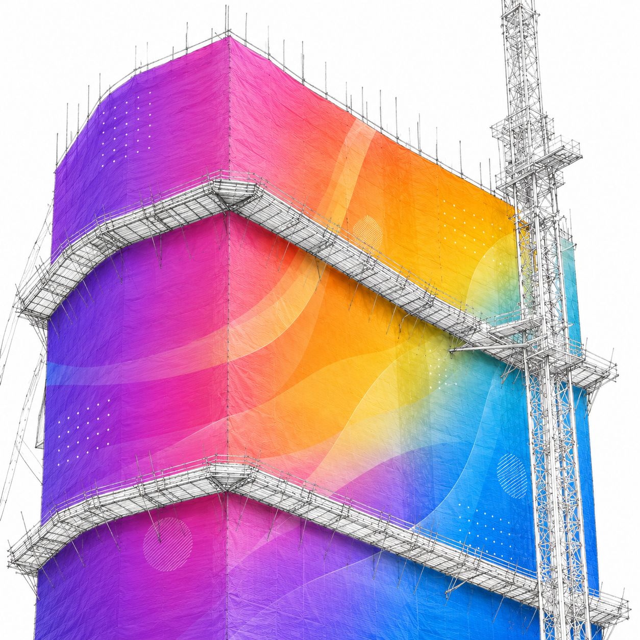 Heavy-Duty Scaffold Wrap (480gsm Tarp)