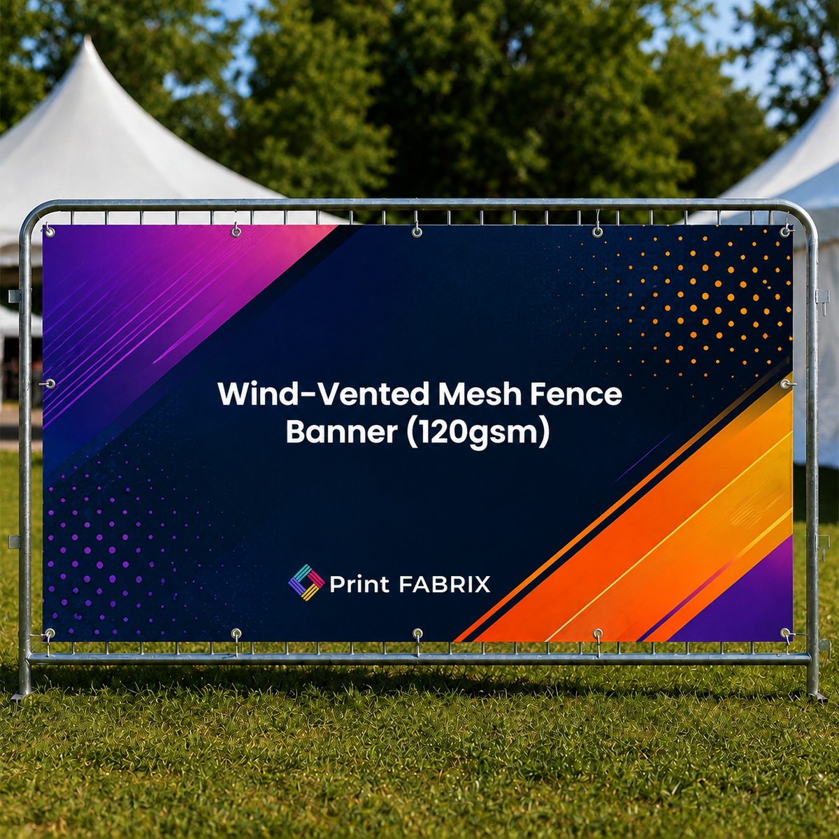 Hi-Vis Orange Fence Banner (300D Fluor)