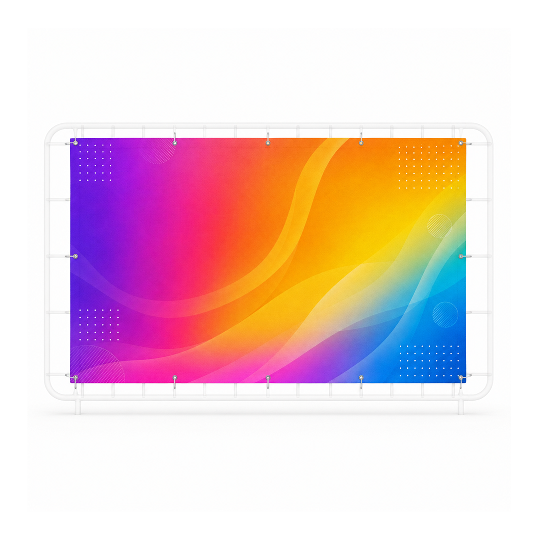 Hi-Vis Orange Fence Banner (300D Fluor)