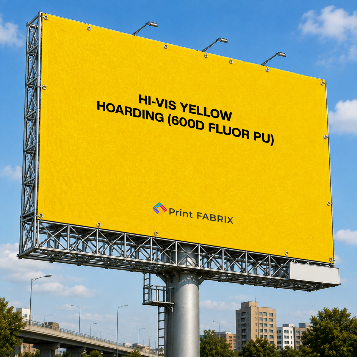 Hi-Vis Yellow Hoarding (600D Fluor PU)