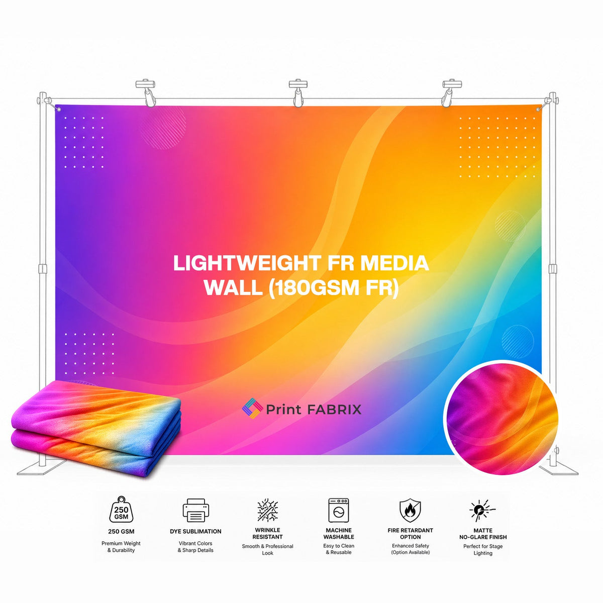 Lightweight FR Media Wall (180gsm FR)