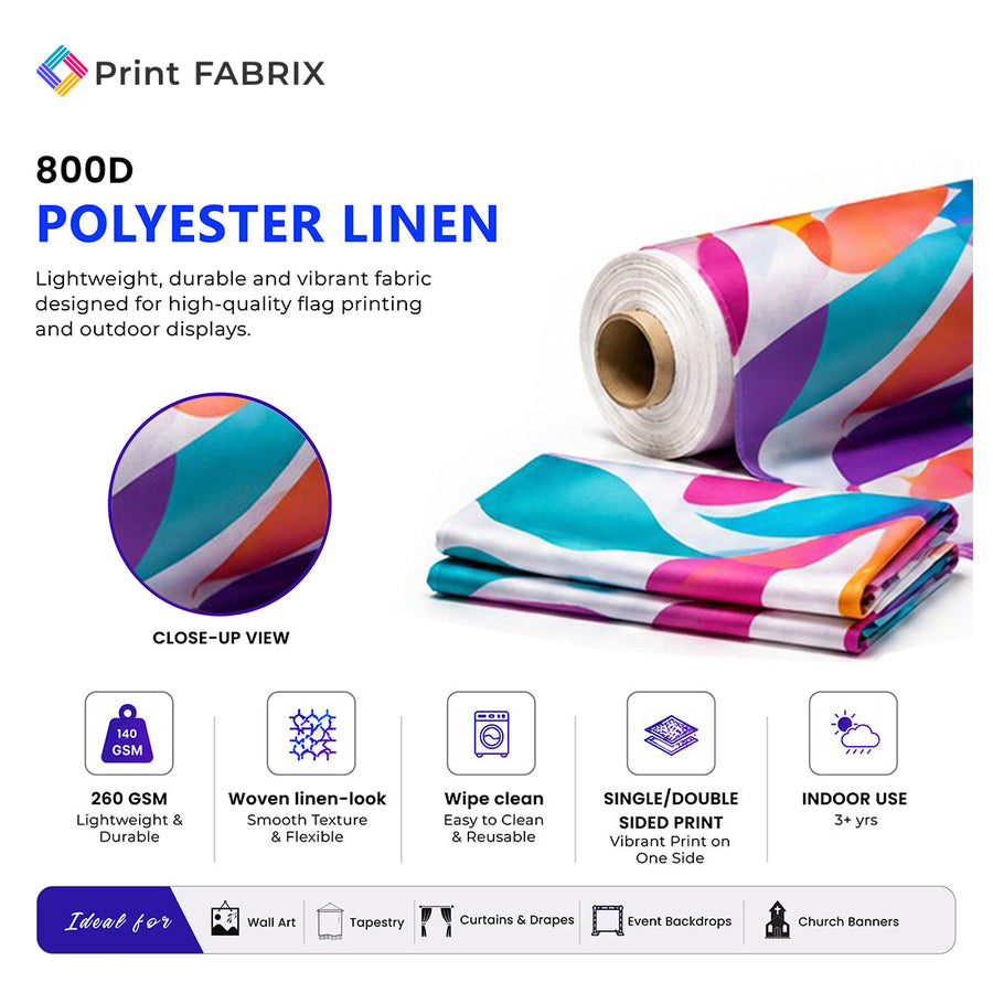 800D Polyester Linen fabric details
