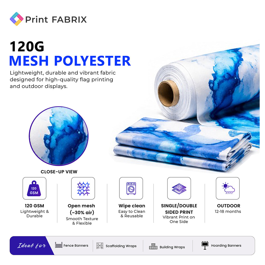 120gsm Mesh Polyester fabric details