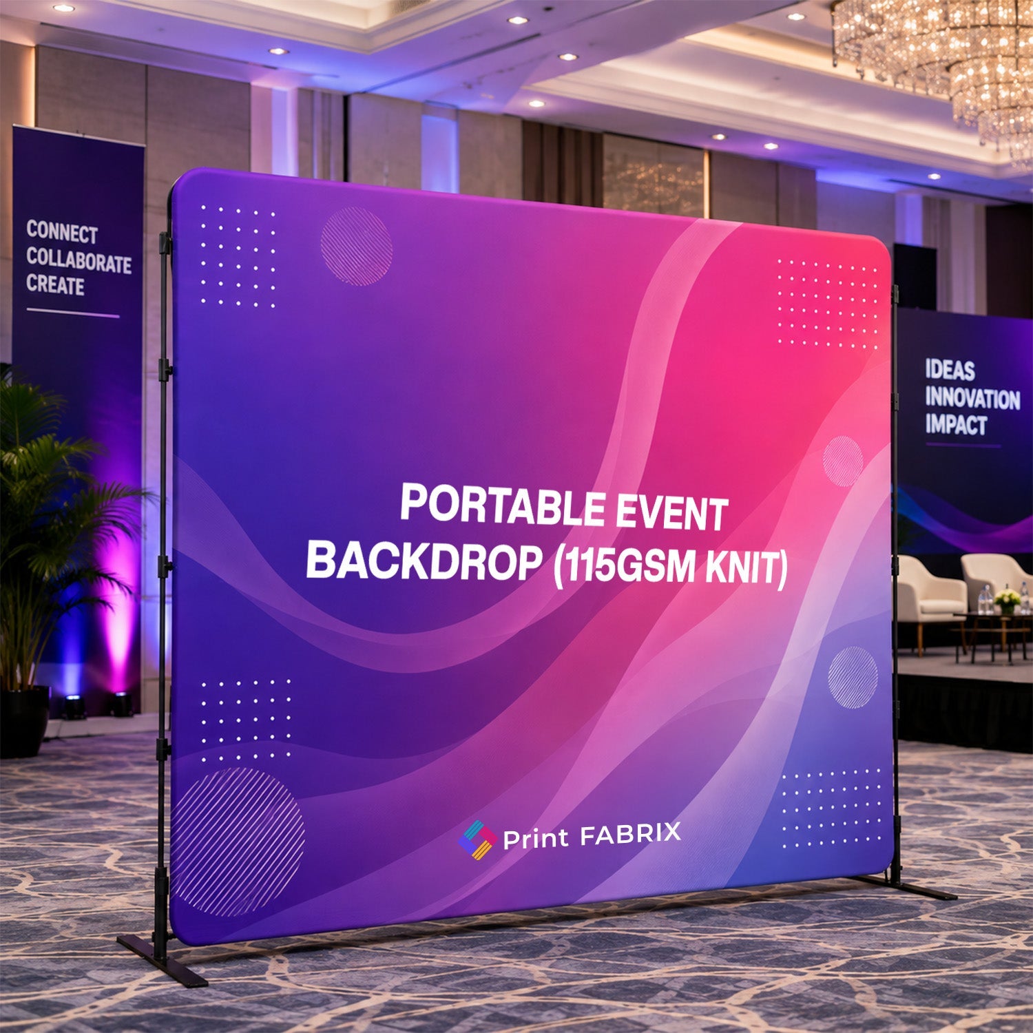 Portable Event Backdrop (115gsm Knit)