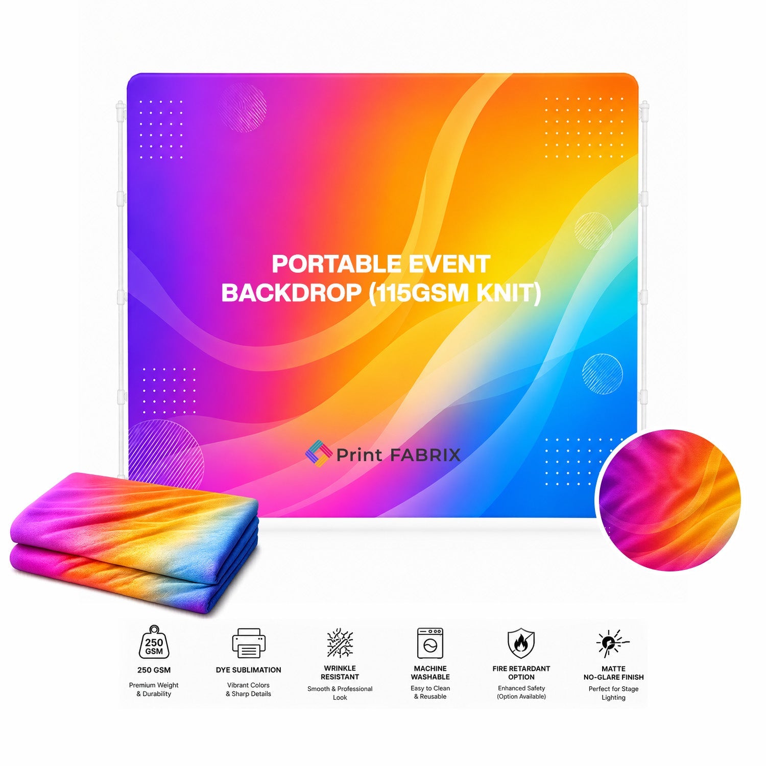 Portable Event Backdrop (115gsm Knit)