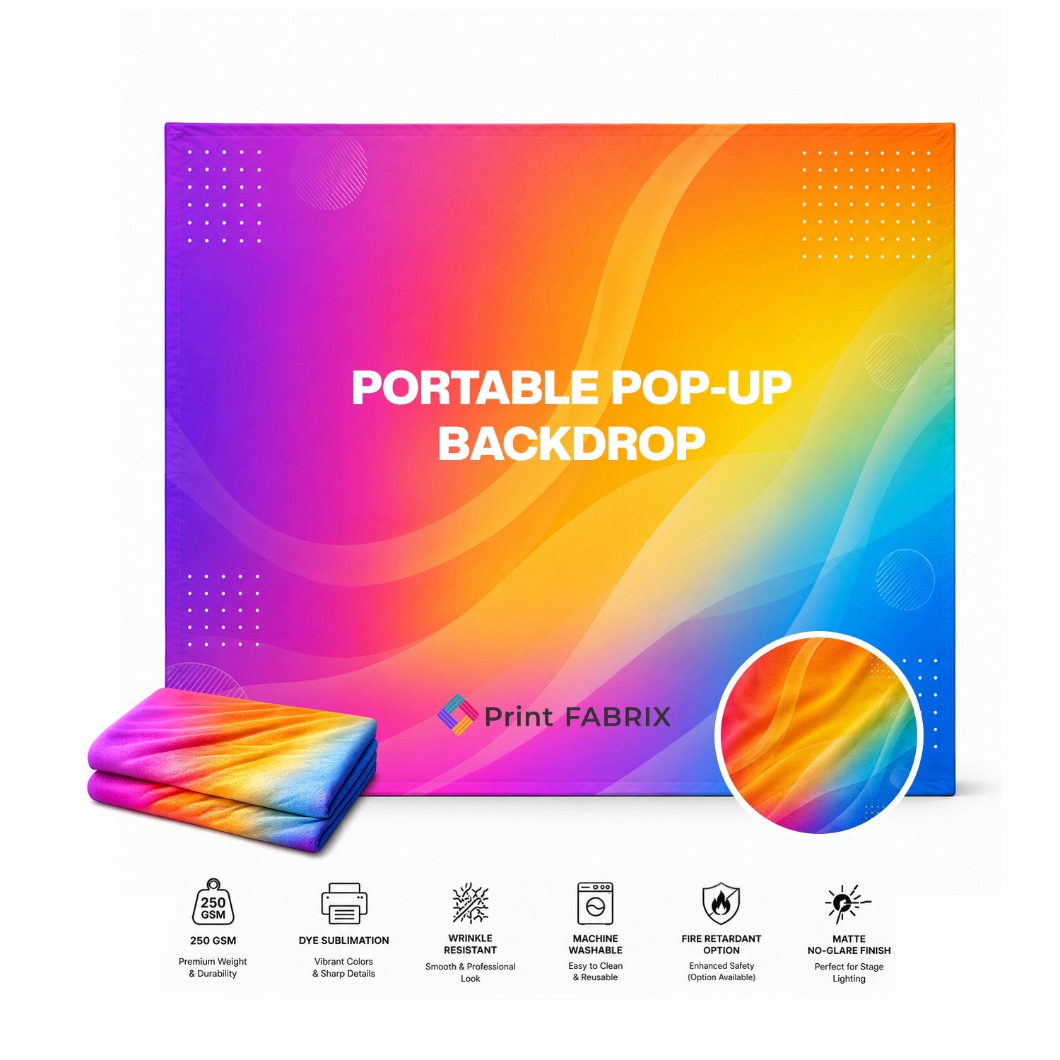 Portable Pop-Up Backdrop