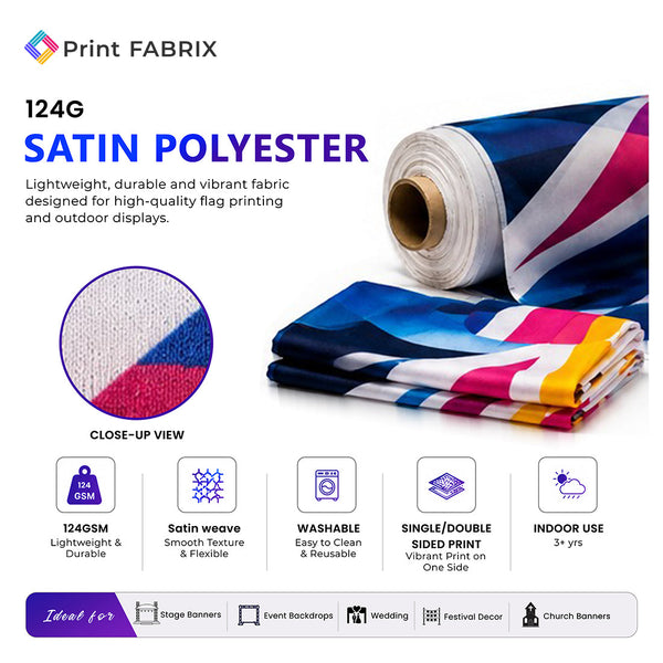 Bespoke Printed Satin Fabric — Décor & Drapes