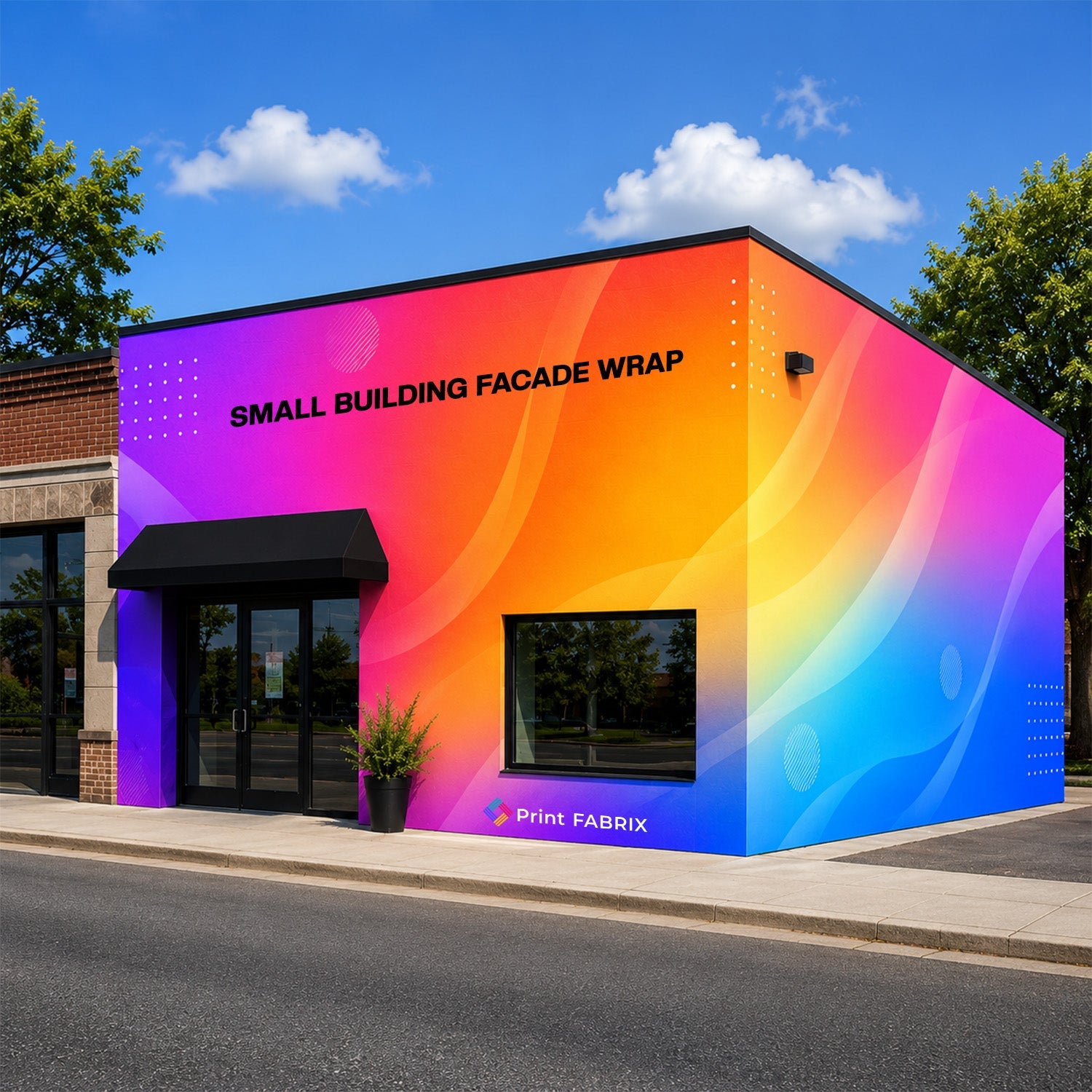 Small Building Facade Wrap