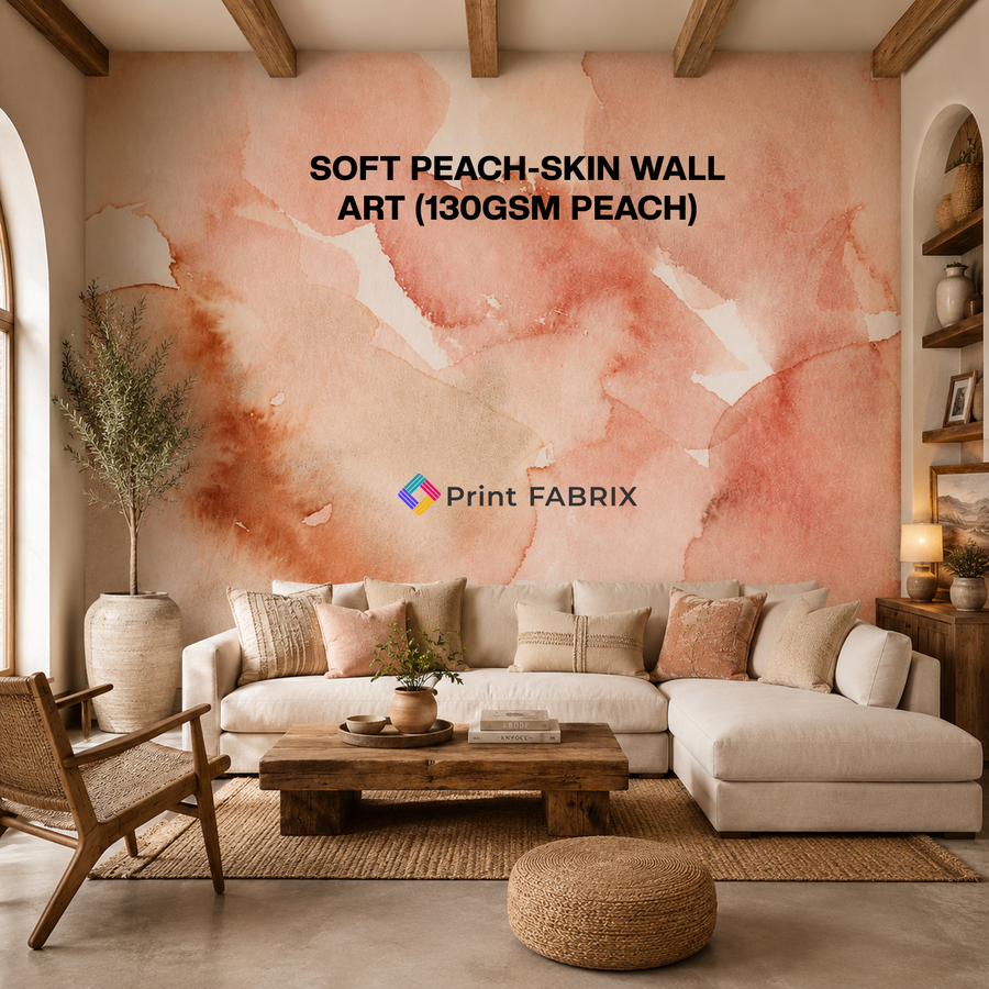 Soft Peach-Skin Wall Art (130gsm Peach)