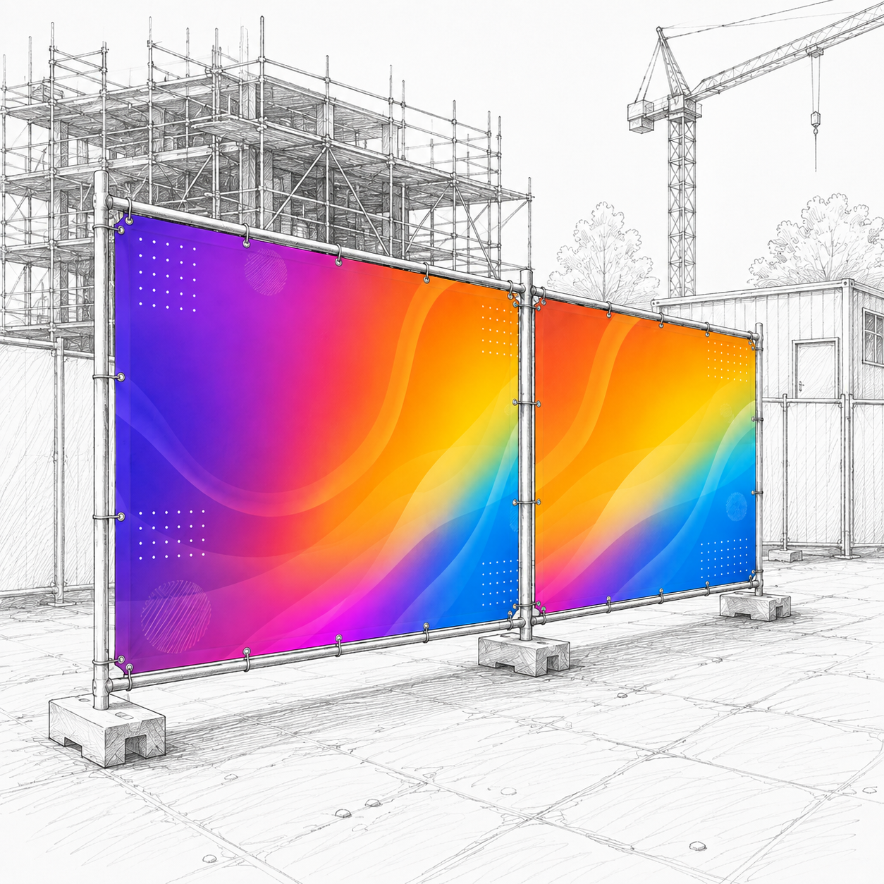 Standard Site Hoarding Banner (165gsm)
