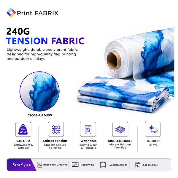 Custom Printed Stretch / SEG Fabric — Tension & Pillowcase Displays