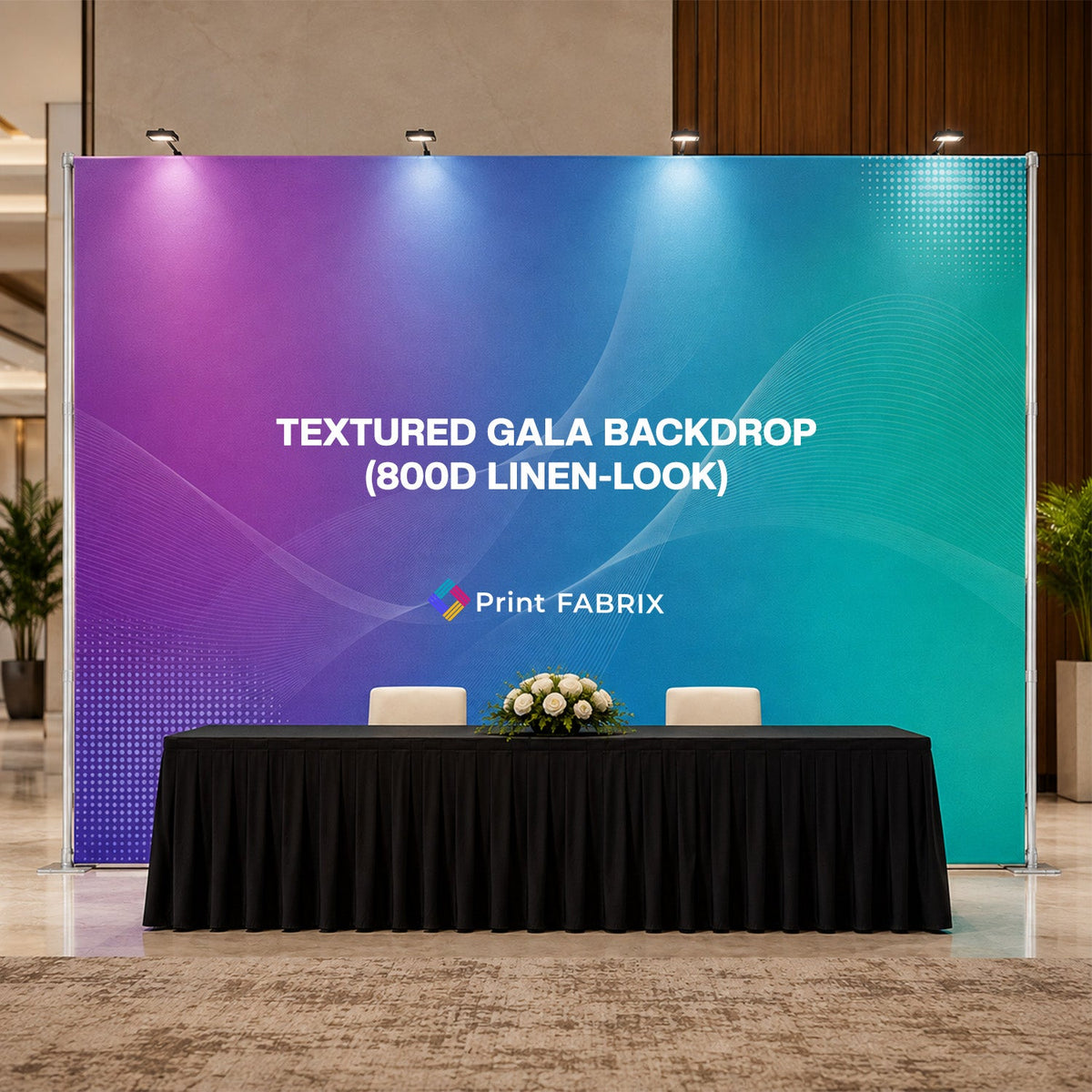 Textured Gala Backdrop (800D Linen-Look)