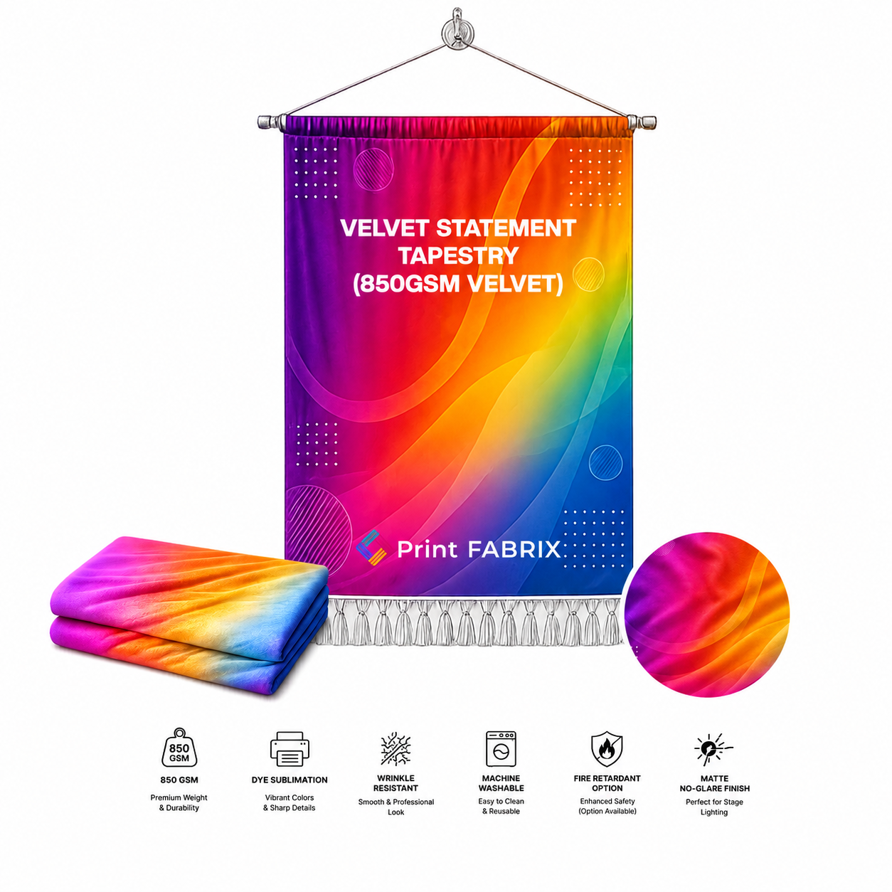 Velvet Statement Tapestry (850gsm Velvet)