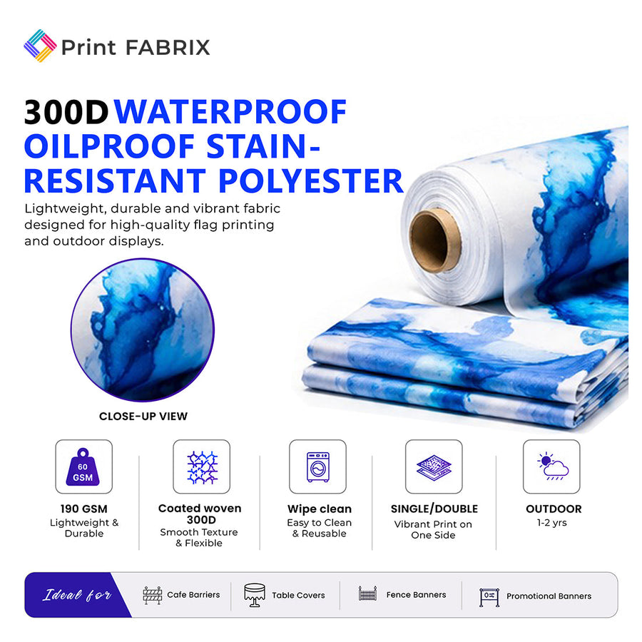 300D Waterproof Oilproof Stain-Resistant Polyester fabric details