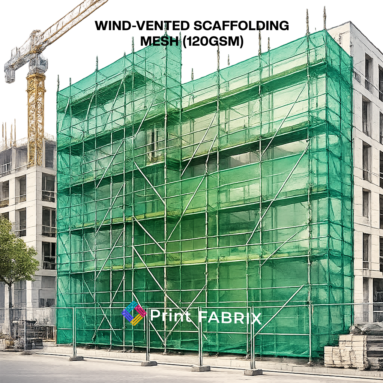 Wind-Vented Scaffolding Mesh (120gsm)